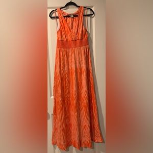 Lucky Brand Orange Maxi Dress Women’s Size Large